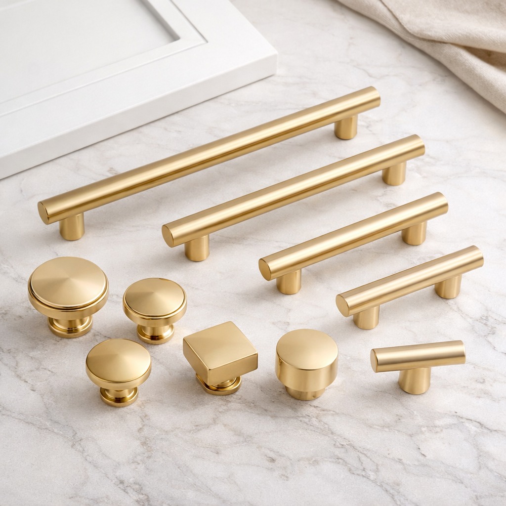 Brass cabinet hardware
