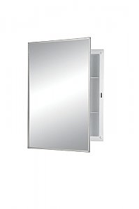 Jensen 781021X Builder Series 22" Height Recesseded Medicine Cabinet with Polished Stainless Steel Frame