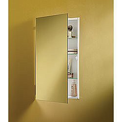 Jensen 869P34WHX Recesseded Steel Body Medicine Cabinet with Frameless Mirror